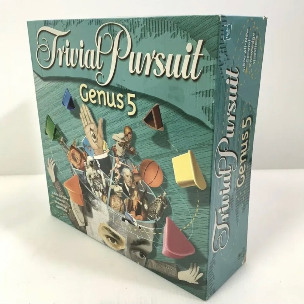 {Hasbro} Trivial Pursuit Genus 5 Test Your Knowledge For 2-6 Adult Players NEW